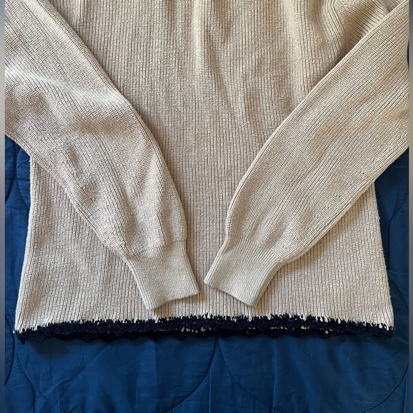 Aritzia Wilfred Merino Wool Tan Mock Neck Sweater S Neutral Capsule Knit - Picture 8 of 11